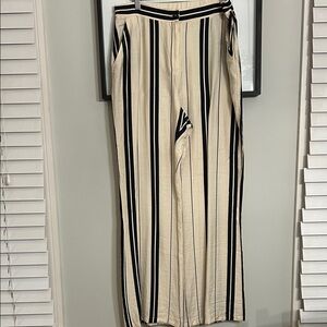 Sincerely Jules Cream and Navy Striped Pants